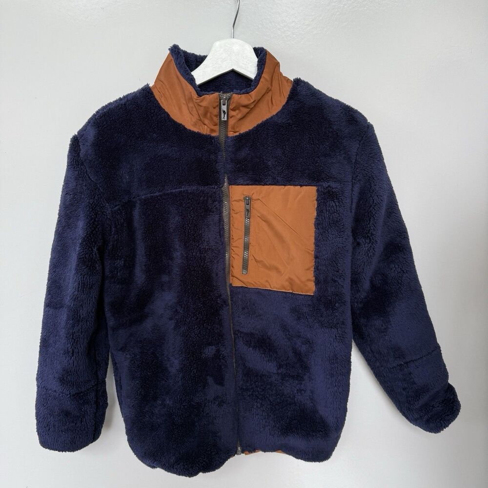 Tommy Bahama Youth XL 14/16 Fleece Jacket Blue & Orange Full Zip Soft Outdoor